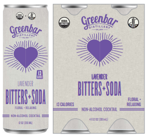 Greenbar Distillery Lavender Bitters + Soda (4 pk)