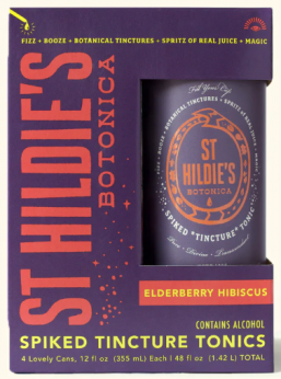 St Hildie's Elderberry Hibiscus Spiked Tonic (4 pk)